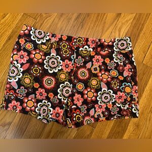 New York & Company Multicolor cuffed Floral Shorts